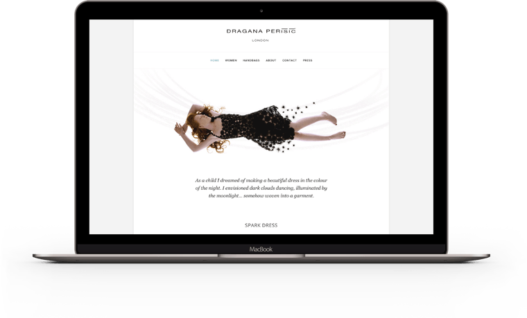 Mockup of Dragana Perisic's website